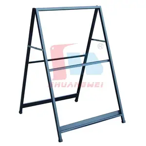 Publicidad portátil Metal A Frame Sign Poster Stand Holder Exhibición al aire libre Acera Sign Display Stand para 24 "X36" Sign