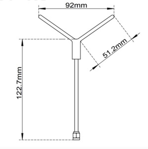 Antena Tipo Y de 1.2Ghz 1200-1300MHz para Dron con Cable RG141 y Conector SMA Macho de 80mm, Venta al Por Mayor de Fábrica - Product Image 3