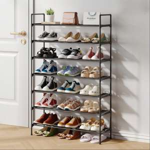 Scarpiera Metallica a 6/7/8 Ripiani All'Ingrosso, Robusta e Durevole, a Prova di Umidità e Antiruggine, Organizzatore di Scarpe per la Casa - Product Image 1