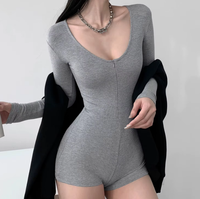 Body mince sexy pour femmes pour l'automne/hiver à manches longues mode tricotée avec Skinny Fit Hot Girls Bottoming