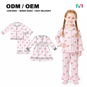 Produttore di Abbigliamento per Bambini Personalizzato OEM ODM, Vestiti <span class=keywords><strong>Natalizi</strong></span> in Cotone per Neonati, Pigiami in Bambù per Bambini, Set di Abbigliamento per Bambine - Product Image 1