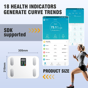 FRK <span class=keywords><strong>Professional</strong></span> LED <span class=keywords><strong>Digital</strong></span> Smart Bluetooth Badezimmer boden Körperfett waage - Product Image 2