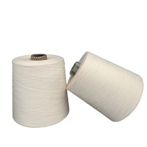 Fil de polyester cardé biologique écologique en gros pour la fabrication de chaussettes, fil de polyester filé à l'anneau - Product Image 2