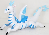 Vente chaude PVC Gonflable Flying Dragon petit gris mat pour les amateurs de dessins animés