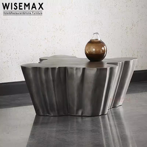 WISEMAX FURNITURE Nordic Simple Metal <strong>Coffee</strong> <strong>Table</strong> Light Luxury Polygonal <strong>Yellow</strong> Antique Copper Tea <strong>Table</strong> for Villa Apartment - Product Image 2