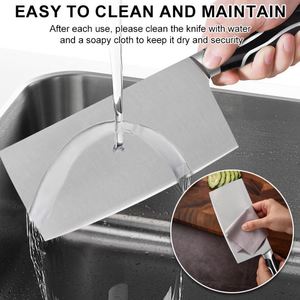 Cuchillo de Cocina Profesional de Acero Inoxidable, Forjado a Mano en China, con Mango Resistente y Afilado, para Carnicería, Carne y Verduras - Product Image 4