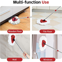 Recharges de serpillière en microfibre CF absorbantes et durables, tête triangulaire, pour manche de 30-58 pouces, pour balais essoreurs en microfibre, ensemble de nettoyage de sols