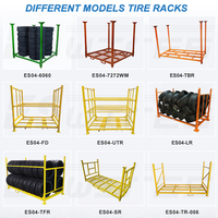 Support de pneu de stockage de palettes mobile personnalisé en métal empilable robuste