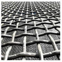Maille métallique tissée en acier 65Mn résistante à l'usure et maille de criblage de minerai, adaptées aux cribleurs vibrants et aux concasseurs