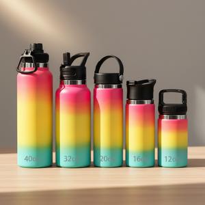 Botella de Agua Aislada de Acero Inoxidable con Tapa Ancha y Pajita, Antiderrames y Hermética, para Camping y Senderismo, 40 oz, 32 oz, 20 oz - Product Image 1