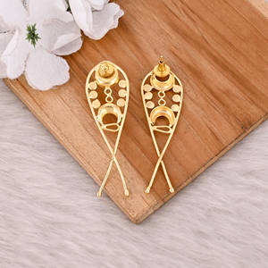 Pendientes de Moda para Mujer, Recién Llegados, Chapados en Oro, de Latón, Joyería Sencilla, Pendientes de Botón, Regalo de Aniversario - Product Image 4