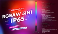 Barra de Luz LED Portátil IP65 Inalámbrica con Batería, 360 Píxeles, Control Remoto por WiFi y APP, Resistente al Agua, DMX512, para Clubes, Fiestas, DJ y Escenarios