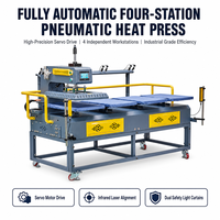 Machine de presse à chaud entièrement automatique à quatre postes pour l'impression par sublimation et le transfert thermique pour usine de confection