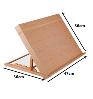 Table de dessin artistique réglable en bois naturel A3 à 4 positions 47x36cm, planche à dessin d'artiste