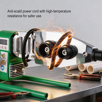 Máquina de Fusión de Tuberías de Plástico Eléctrica Portátil de Alta Calidad, PPR PE PB 20-63mm 1200W, Fusora de Enchufes con Pantalla Digital