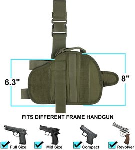 BSCI nhà máy tùy chỉnh logo có thể điều chỉnh súng bao da Mag Pouch chiến thuật đùi Giàn Khoan thả chân bao da - Product Image 2