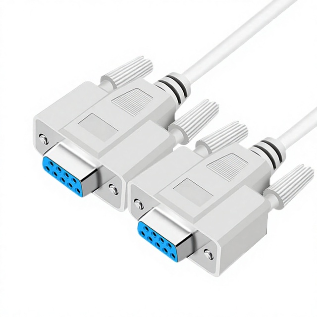 1.5m DB9 Female/Female to Male/Male D-SUB9 Serial Port Cable with Copper-Clad Steel Conductor for Personal Computers