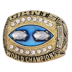 令狐定制第25届超级碗足球戒指展示礼品盒1990-1991 NFL纽约巨人队冠军戒指