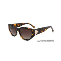 Lunettes de soleil larges pour femmes, style œil de chat, protection UV400, verres polarisés, lunettes de soleil de luxe en acétate personnalisées pour femmes 2026