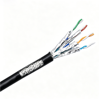 Kabel CAT7A Tembaga Murni Berpelindung Penuh, Pasangan Terpilin, Kecepatan Tinggi, Latensi Rendah, PVC, untuk Pusat Data, Pengkabelan Dalam Ruangan, Komunikasi Ethernet LAN
