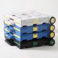 Chariot pliable en plastique rose, panier à légumes empilable sur roulettes pour les magasins de détail et les épiceries