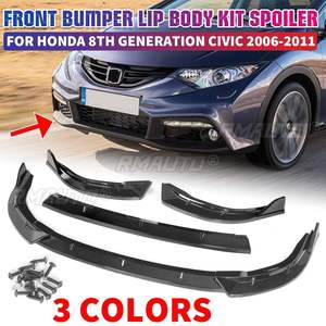3pcs <b>Car</b> Front Bumper Splitter Lip Spoiler Body Kit Bumper <b>Diffuser</b> Lip Guard <b>for</b> Honda <b>for</b> Civic 8th Generation 2006-2011 - Product Image 1