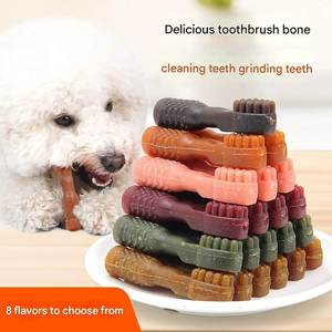 OEM snack da masticare per animali domestici con alito fresco di manzo sapore di anatra di pollo bastone osso dentale per animali domestici molare da masticare le ossa di calcio per cani - Product Image 4