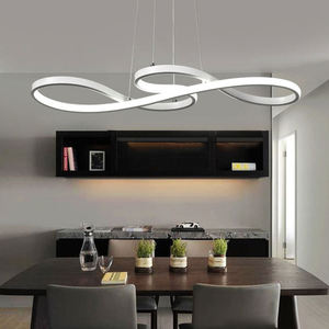 Lámpara Colgante LED de Aluminio Moderna y Elegante para Oficina, Comedor y Cocina, Iluminación LED Elegante para Sala de Estar - Product Image 5