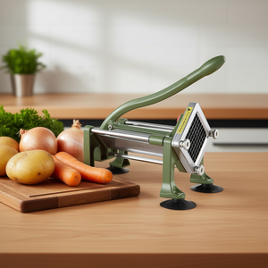 Cortador de papas fritas de acero inoxidable, rebanador manual de verduras, picador de frutas y verduras con cuchilla - Product Image 2