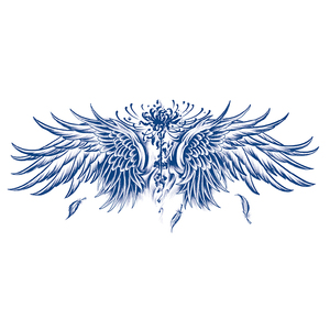 Autocollant de tatouage temporaire <span class=keywords><strong>sexy</strong></span> pour <span class=keywords><strong>femme</strong></span>, motif totem bleu, imperméable, vente en gros - Product Image 4