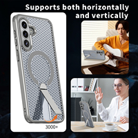 Coque magnétique pour Samsung Galaxy A57 avec béquille et chargement sans fil, compatible A37 A27 A17 A56 A36 A26, dissipation thermique, coque rigide