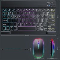 TBFIT şarj edilebilir ince klavye ve fare ucuz kablosuz klavye ve fare Mini klavye Mouse Combos