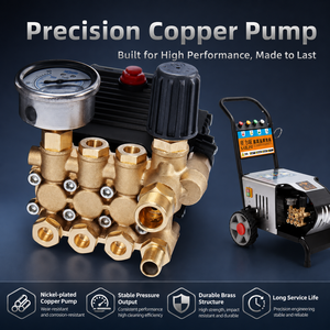 Hidrolavadora Eléctrica <span class=keywords><strong>de</strong></span> Alta Presión 100 Bar 1500W, Portátil, para Limpieza del Hogar <span class=keywords><strong>y</strong></span> Jardín - Product Image 3