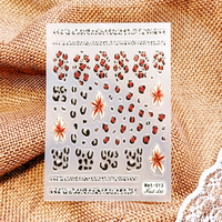 Pegatinas 3D para Uñas con Relieve, Diseño de Leopardo, Purpurina y Estrellas, Calcomanías para Manicura, Venta al por Mayor