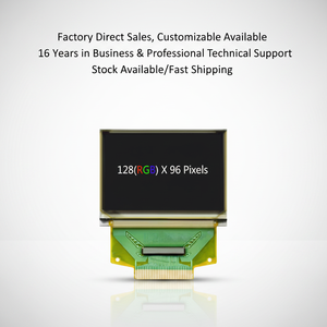 Module d'affichage OLED couleur 1,27 pouce 128x96, 30 broches, lecteur SSD1351, interface parallèle SPI, 262K couleurs pour appareil portable intelligent - Product Image 1