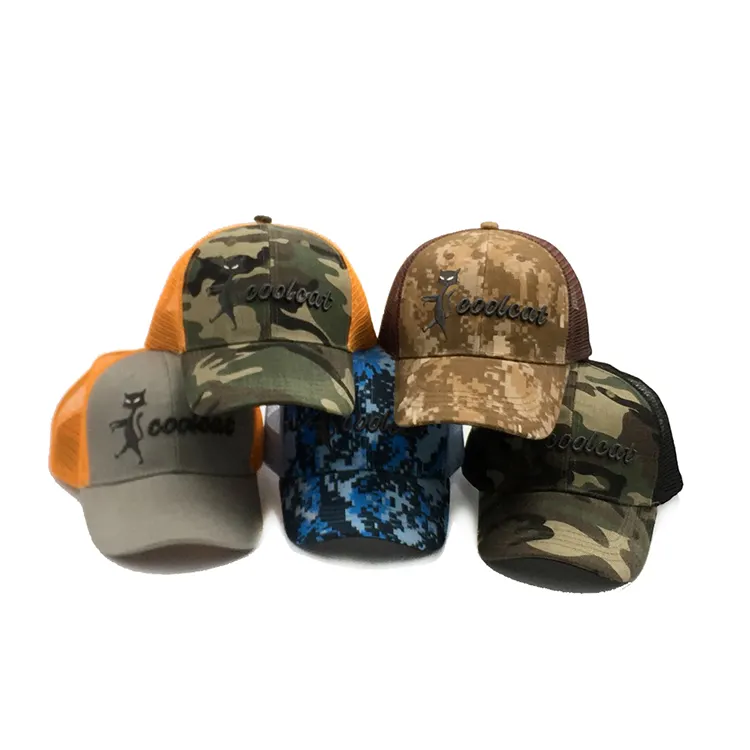 Fashion Camouflage Baseball Cap Custom Hut Camo und Mesh Trucker Hut