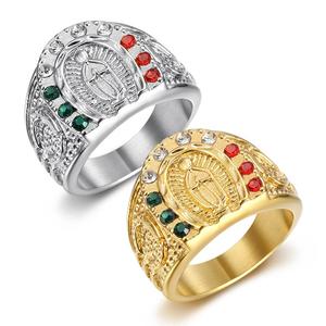 Santa <span class=keywords><strong>Maria</strong></span> Men Ring hiphop Shinning Luxury Gemstone Ring Boy Joyería de moda fiesta Anillos de boda para hombre - Product Image 1