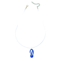 Summer Vacation Beach Ocean Handmade Glass Slipper Pendant Collier pour femmes Colliers de charme pour femmes Bijoux de mode