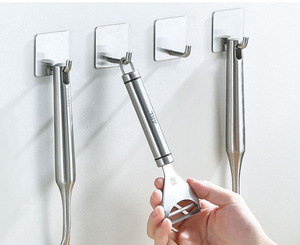 Ganchos de Pared Autoadhesivos de Acero Inoxidable SUS304, Resistentes e Impermeables, para Colgar Abrigos, Toallas y Otros Objetos - Product Image 1