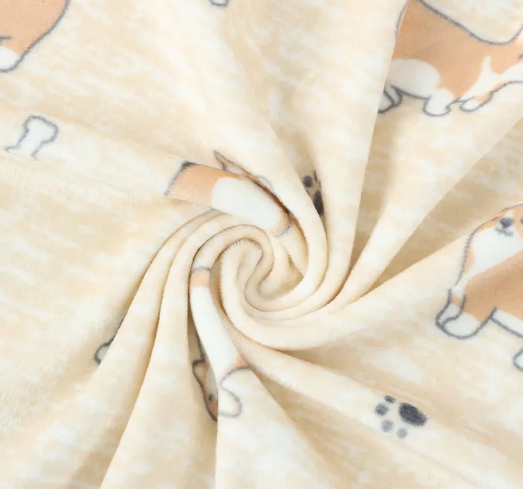 Мультфильм Печатный OEKO-TEX спандекс ткань Velboa супер мягкое бархатное одеяло