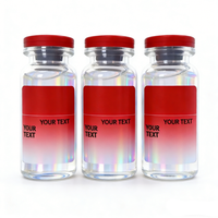 Étiquettes holographiques personnalisées avec logo, service de conception gratuit, pour flacons pharmaceutiques, étiquettes d'emballage pour flacons en verre de 10 ml et 3 ml