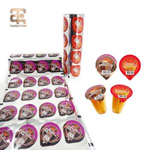 ฟิล์มปิดผนึกแบบม้วน พิมพ์ลายตามสั่ง เกรดอาหาร ผลิตจาก PVC/PP/PET เคลือบ<span class=keywords><strong>ฟอยล์</strong></span>อะลูมิเนียม สำหรับ<span class=keywords><strong>ถ้วย</strong></span>เยลลี่ โยเกิร์ต และหมากฝรั่ง - Product Image 1