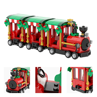 Série de festivals Train de Noël MOC MOOXI Jouets de film DIY Ensembles de blocs de construction pour enfants garçons et filles Briques de construction