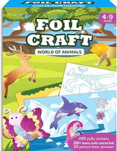 Roll over imagen para hacer zoom en Art & Craft Activity Toys Kit, Foil Fun Animals Crafts, DIY Creative Toty Toy of the Year - Product Image 1