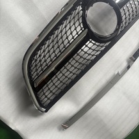 Nouvelle calandre de pare-chocs avant argentée Racing Diamond, accessoires de tuning pour Mercedes-Benz Classe V W447 2015-2018 (Plastique ABS)