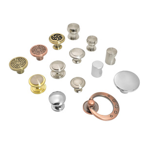Poignée de tiroir moderne minimaliste en alliage de zinc, ronde, à trou unique, pour armoire, meuble de rangement, commode et table de chevet - Product Image 2