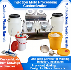 Cubo de plástico americano para pintura, material PP, tapa de fácil apertura, cubo para fertilizantes imprimible, molde de inyección de plástico - Product Image 1