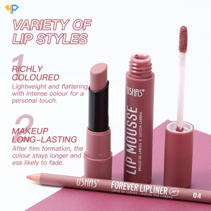 Lápiz Labial Líquido Mate <span class=keywords><strong>de</strong></span> Larga Duración a Prueba <span class=keywords><strong>de</strong></span> Agua <span class=keywords><strong>de</strong></span> Alta Calidad <span class=keywords><strong>de</strong></span> Marca Privada al por Mayor con Delineador <span class=keywords><strong>de</strong></span> Labios, Kit <span class=keywords><strong>de</strong></span> Labios 3 en 1 - Product Image 4