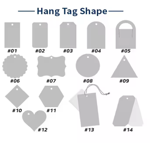 Tùy chỉnh đặc biệt giấy đen thẻ vàng dập quần áo tay thẻ với logo Vòng treo thẻ nghệ thuật đặc biệt giấy treo tag - Product Image 6