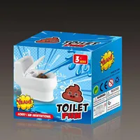 Mini jouet créatif à presser en plastique, farce amusante, pistolet à eau, blague de toilette, jeu de tir de caca, poisson d'avril
